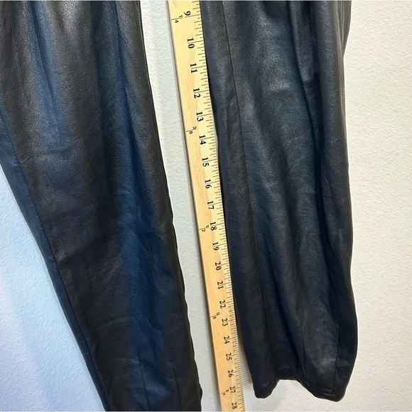 FOR LOVE & LEMONS DILLON HIGH WAIST FAUX LEATHER TROUSER PANT BLACK SIZE XS - Picture 14 of 16